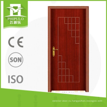 Хорошее качество МДФ ПВХ промышленная деревянная дверь с солнцезащитным кремом сделано в провинции Чжэцзян, Китай